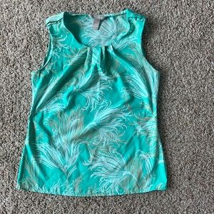 Banana Republic Tropical Mint Pleated Top Size XS